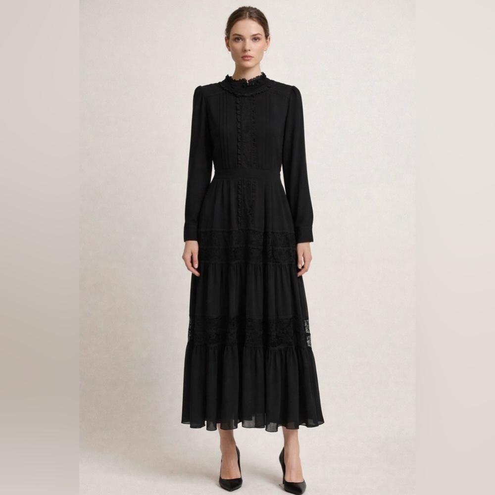 Ellie Makir tiered lace dress